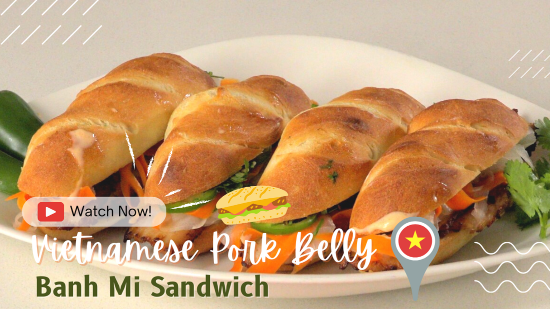 Recipe - Vietnamese Pork Belly Banh Mi Sandwich  食譜：越南五花肉班米三明治
