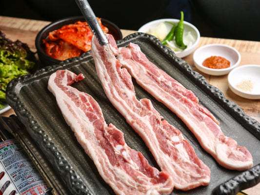 Limited stock!!! Pork Premium Bellies Skin-Off 極級日本"厳選豚"無皮豬腩片 (1 Lb)